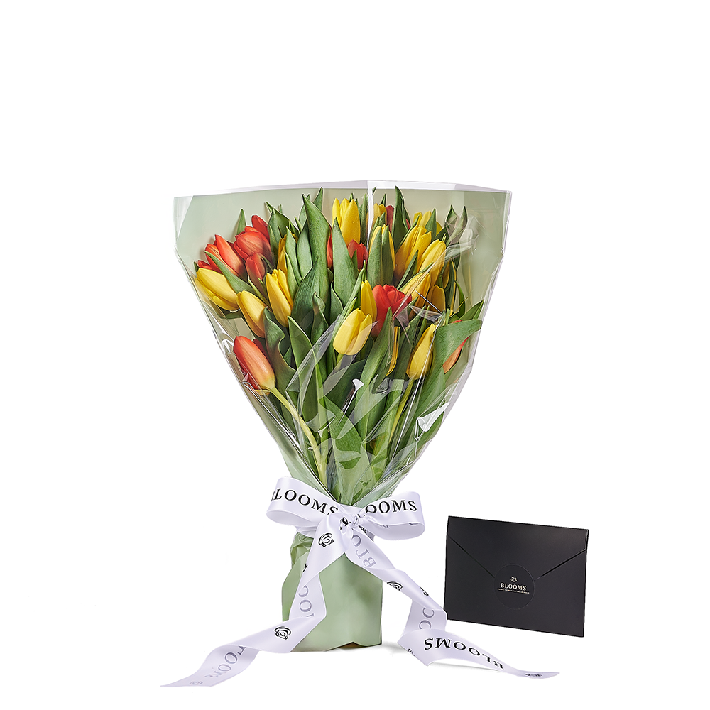 Country Garden Tulip Bouquet, tulip gift, tulips, seasonal flower gift, seasonal flowers, flower gift, flowers, America delivery