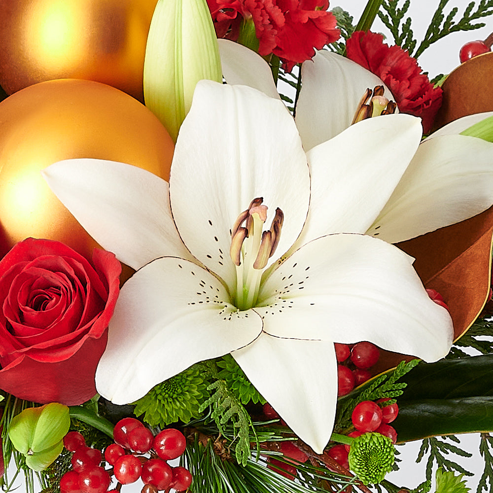 Mixed flower arrangement, Mixed Floral Arrangement, Mix Floral Arrangement, Flower Arrangement, Floral Arrangement, holiday, christmas, Set 24011-2021, holiday arrangement delivery, delivery holiday arrangement, christmas flowers blooms america, blooms america christmas flowers, america