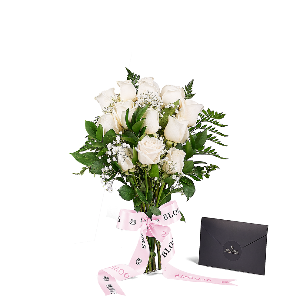 Mother's Day Dozen White Rose Bouquet, mothers day gift, mothers day, rose gift, rose, America delivery