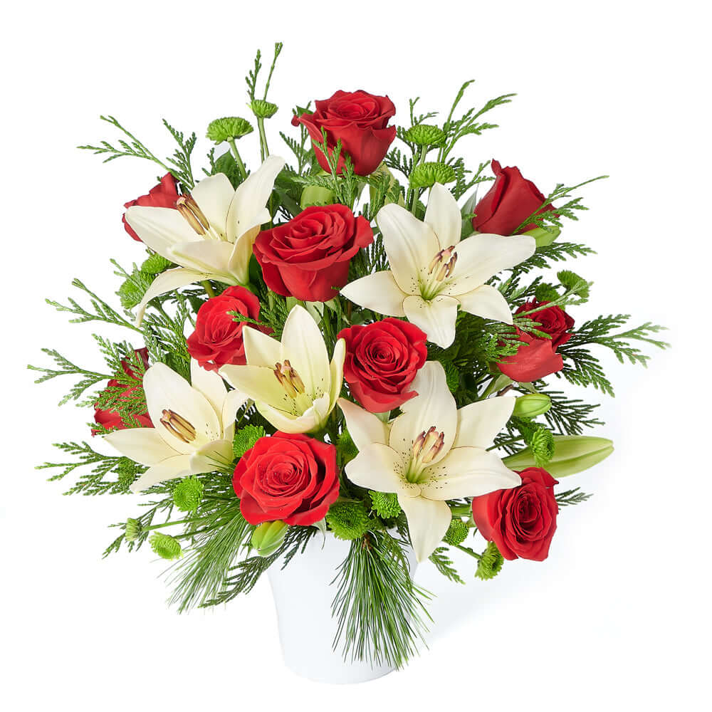 Mixed Floral Arrangement, Holiday, Christmas, Mix Floral Arrangement, Floral Gift, Floral Arrangement, Flower arrangement America Blooms Delivery