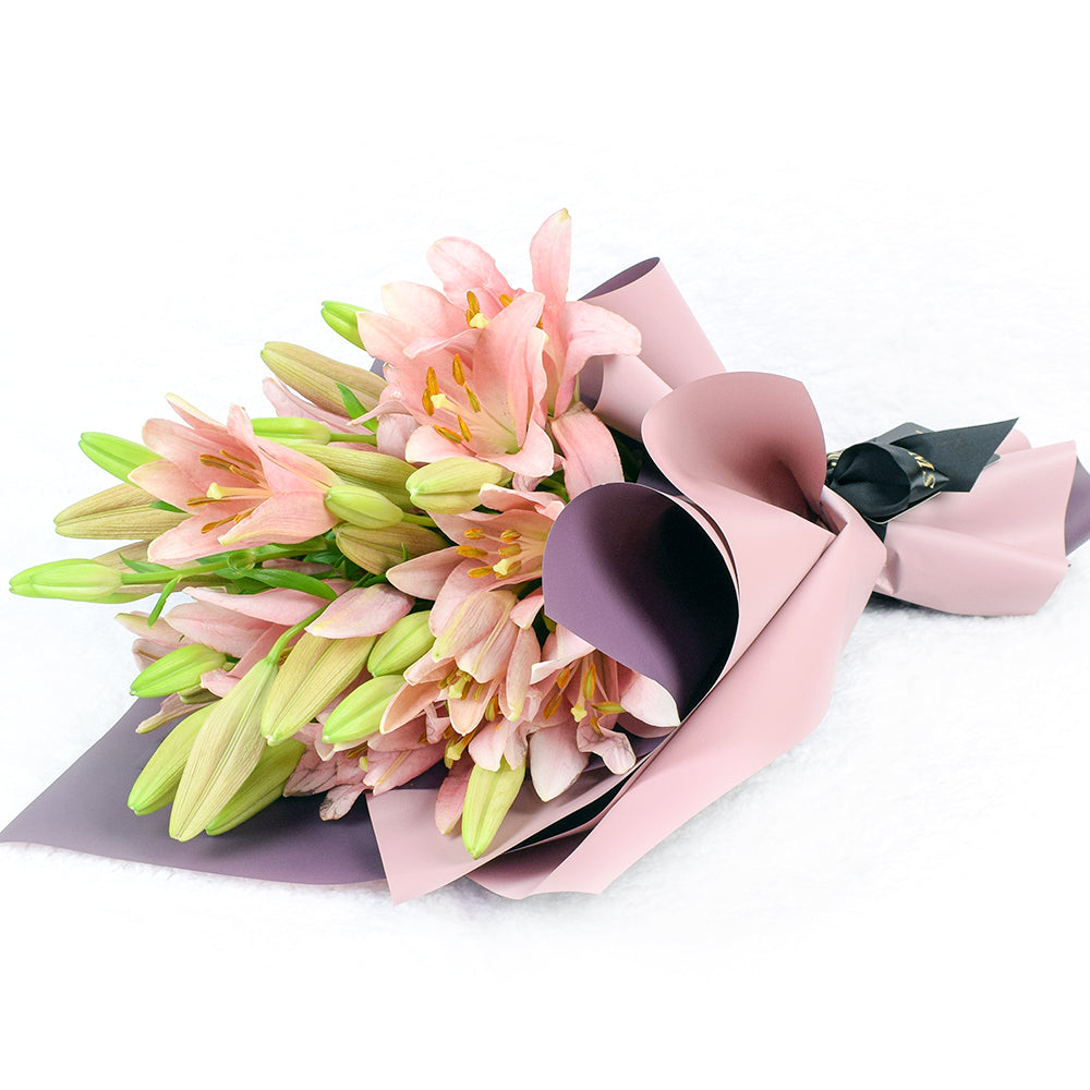 Berry Crush Lily Bouquet, from America Blooms - Same Day America Delivery.