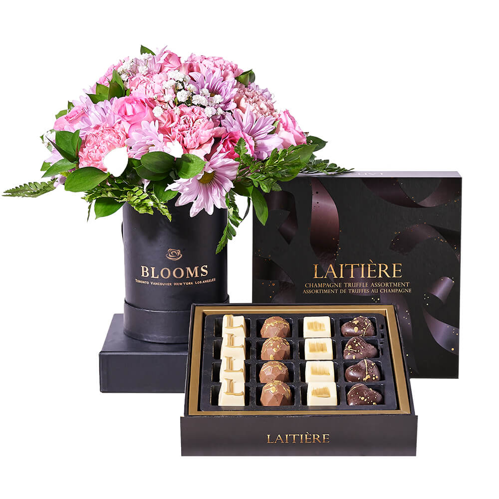 Graduation Arrangement & Truffle Gift, USA – how the gift is presented