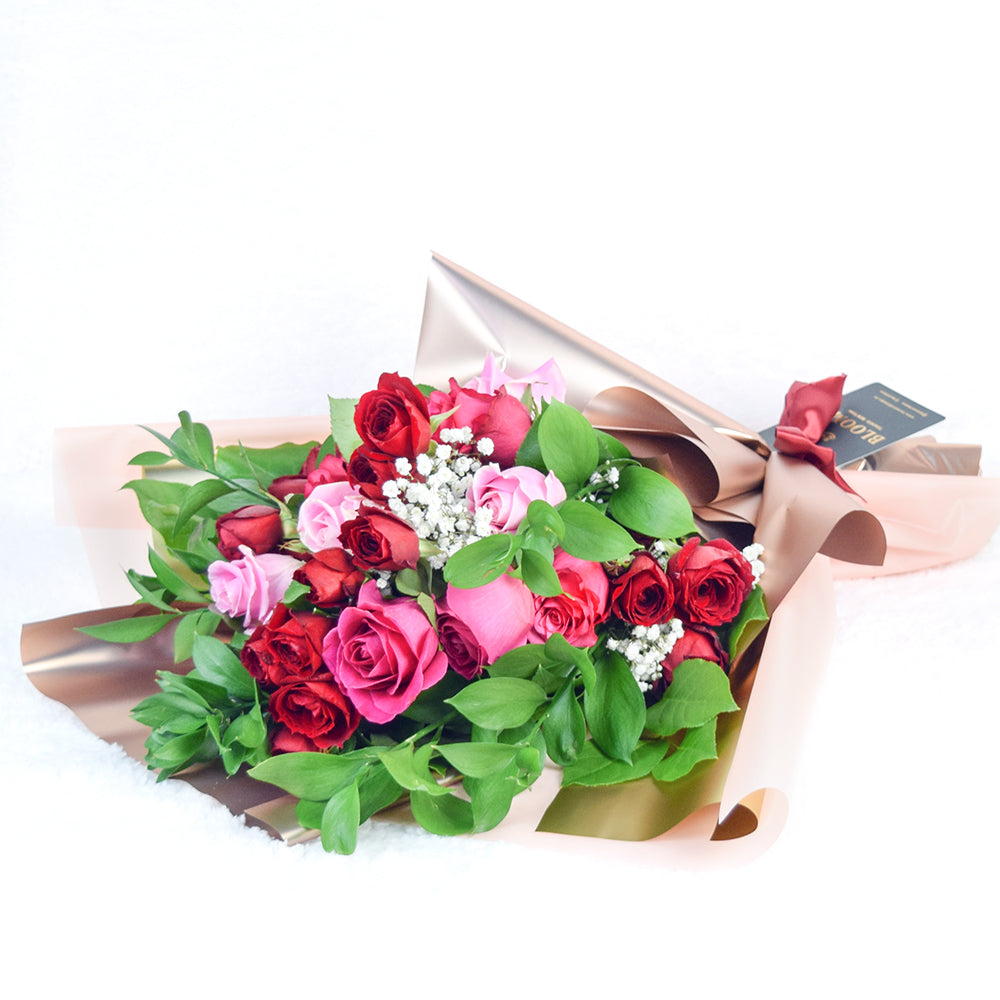 Pink and Red Roses America Blooms - America Blooms Same Day Flower Delivery - America Blooms Delivery Flower Gifts