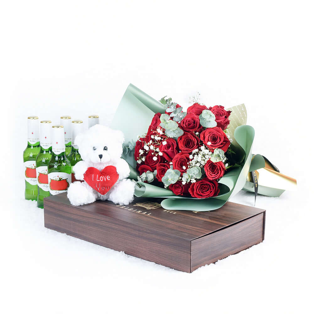 Time To Celebrate Flowers & Beer Gift, from America Blooms - America Delivery.