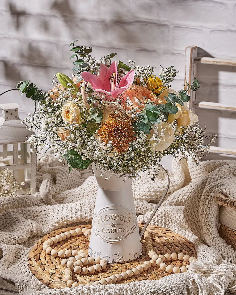 Flowers prepared for delivery to a recipient in the United States