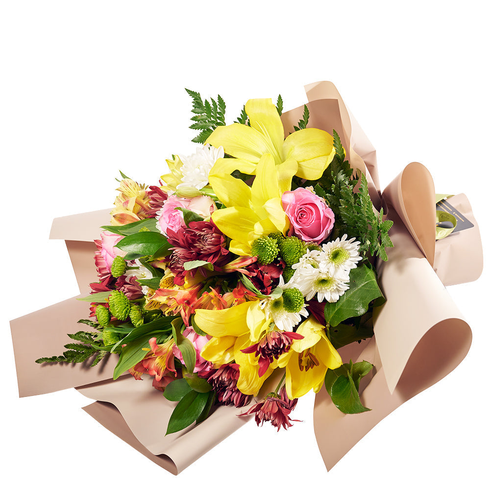 country pearl succulent bouquet Lily Gifts | Country Cottage Mixed Peruvian Lily Bouquet - America Delivery