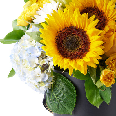 Crowning Glory Sunflower Arrangement, mixed flower assortment from America Blooms - America Delivery.