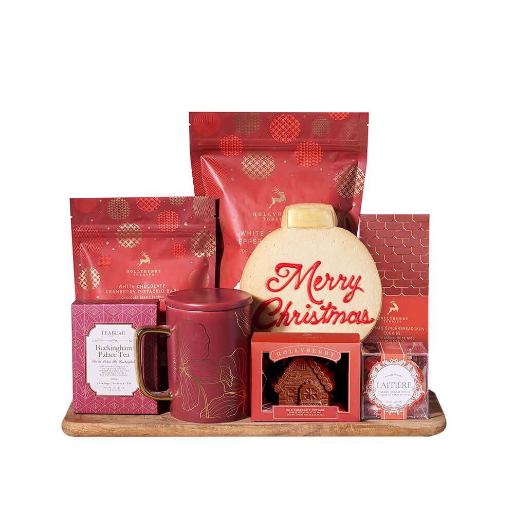 Cup of Cheer Christmas Tea Gift, christmas gift, christmas, holiday gift, holiday, gourmet gift, gourmet, tea gift, tea. America Blooms-America Blooms Delivery