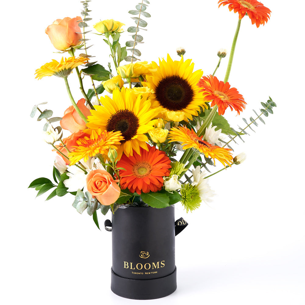 Exalted Amber Sunflower Arrangement - America Blooms Delivery