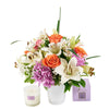 Heavenly Scents Flowers & Candle Gift, Mixed Flower and Candle Set from America Blooms - America Delivery.