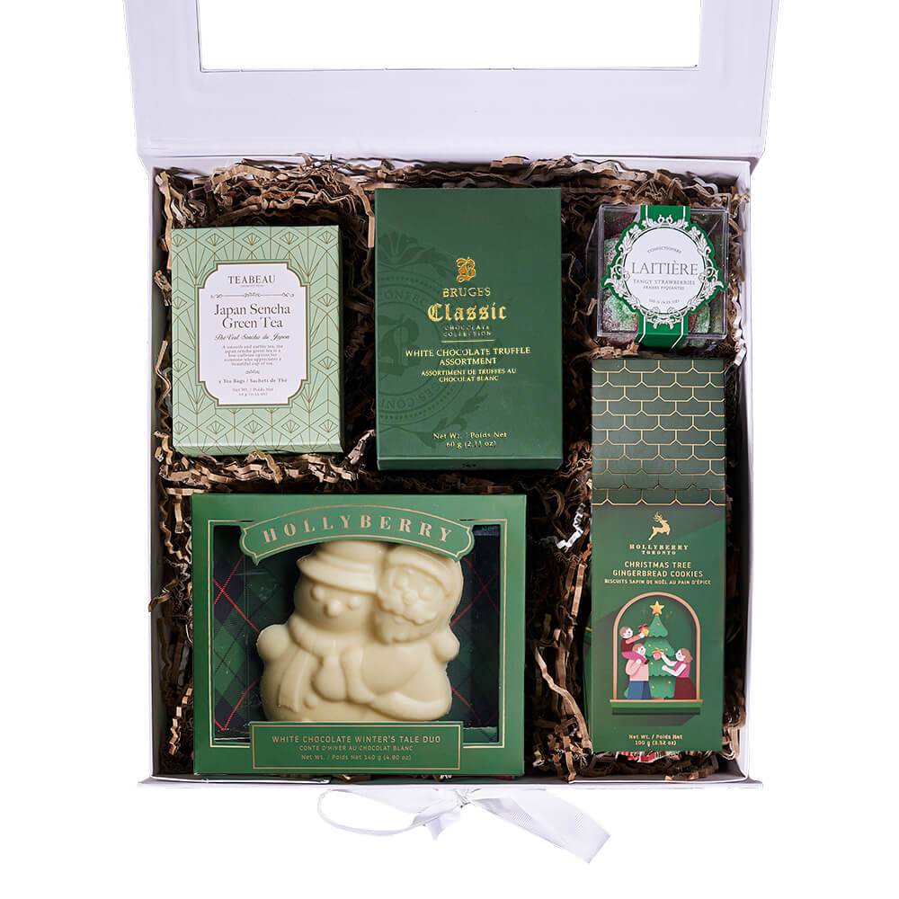 Holiday Green Tea Gift Box, tea gift, tea, gourmet gift, gourmet, christmas gift, christmas, holiday gift, holiday. America Blooms-America Blooms Delivery
