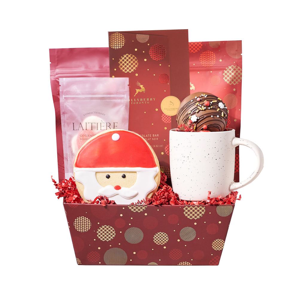 Holiday Hot Chocolate &amp; Treat Gift Tray, christmas gift basket, christmas gift, christmas, holiday gift basket, holiday gift, holiday, chocolate gift basket, chocolate gift, chocolate. America Blooms- America Blooms Delivery