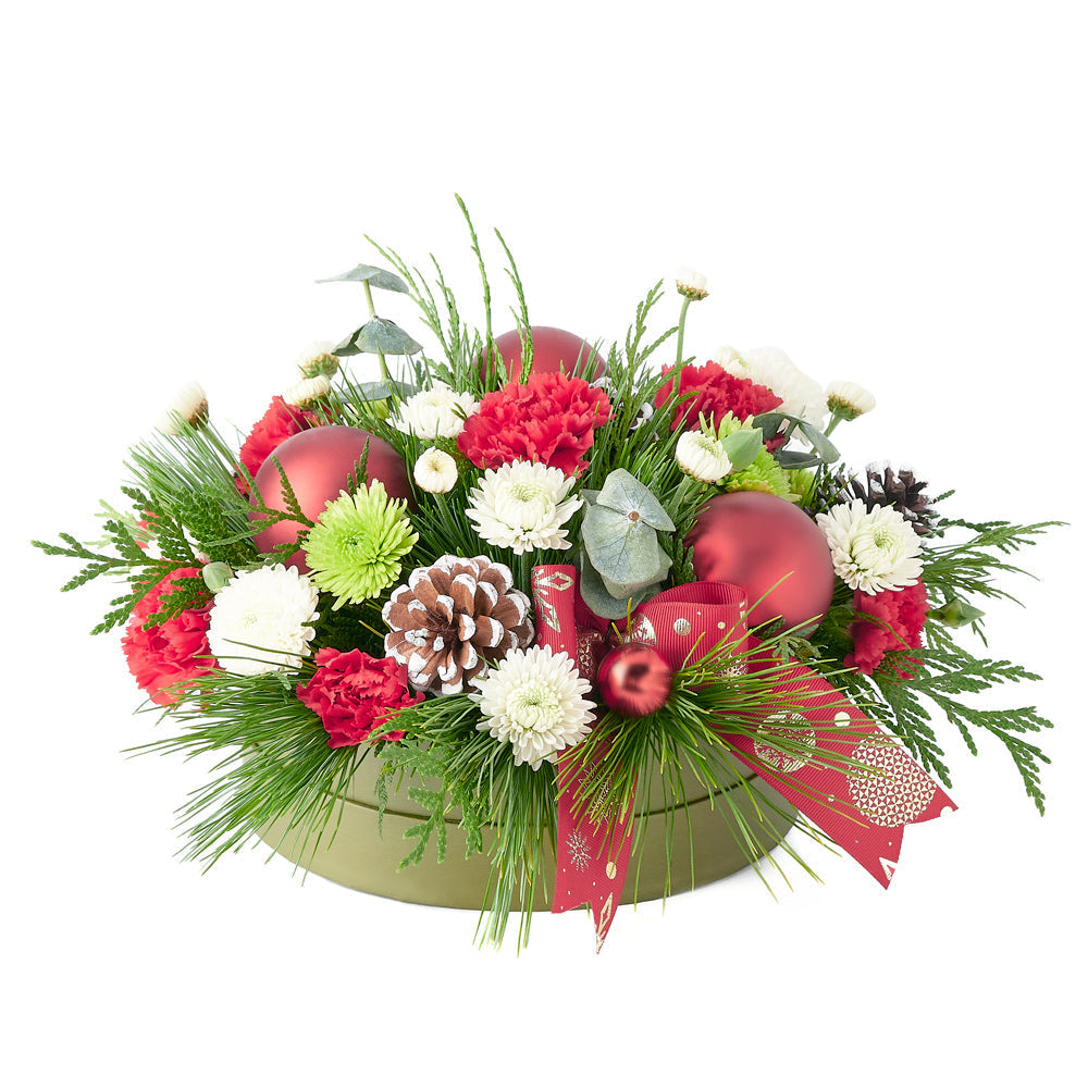 christmas, Flower Arrangement, Mixed Floral Arrangement, Floral Arrangement, holiday, Set 23955-2021, holiday floral arrangement delivery, delivery floral arrangement delivery, christmas flowers blooms america, blooms america Delivery christmas flowers, america