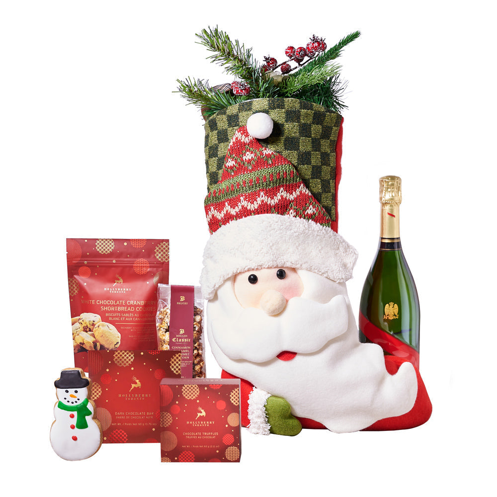 Holiday Stocking Champagne Gift Set, sparkling wine gift, sparkling wine, champagne gift, champagne, christmas gift basket, christmas gift, christmas, holiday gift basket, holiday gift, holiday, gourmet gift basket, gourmet gift, gourmet.America Blooms- America Blooms Delivery Delivery
