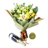 Joyful Renditions Floral Arrangement & Gift Set - Wine Gift Set - Blooms America Delivery