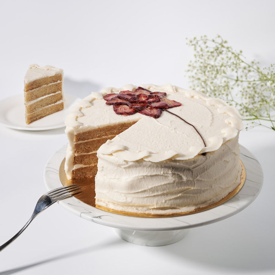 Large Vegan Vanilla Cake, Baked Goods, Vegan Cakes, America Blooms  Delivery