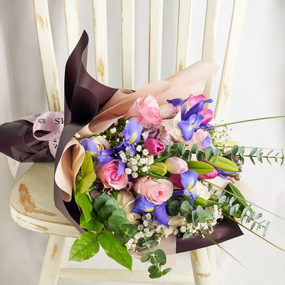 Lavender Whispers Iris Bouquet, from America Blooms - Same Day America Delivery.