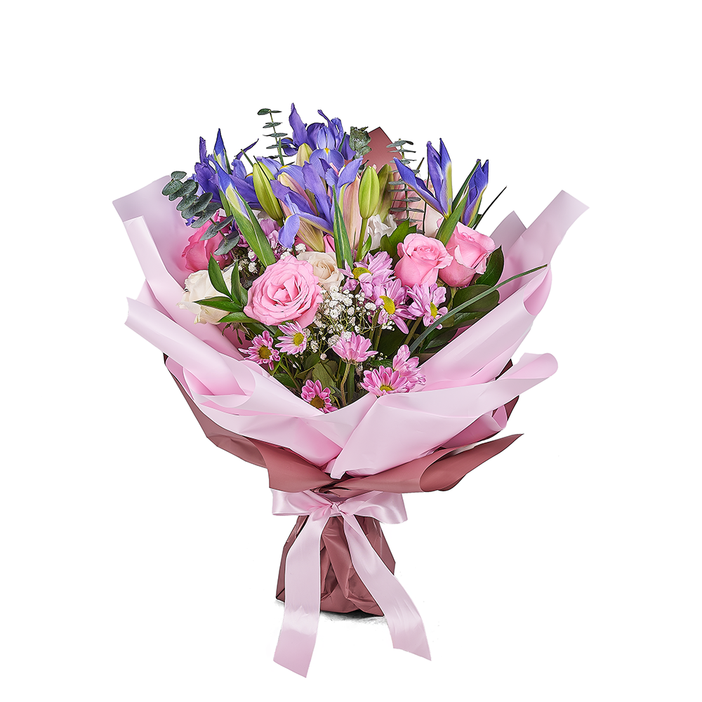 Lavender Whispers Iris Bouquet, from America Blooms - Same Day America Delivery.