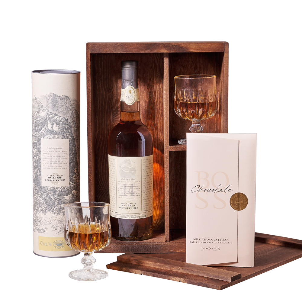 Liquor &amp; Chocolate Gift Box, liquor gift box, liquor gift box delivery, delivery liquor gift box, whiskey, whiskey delivery, chocolate gift, chocolate gift basket, chocolate. America Blooms Delivery
