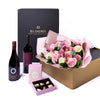 Lush Rose & Orchid Box Gift Set, rose gift baskets, gourmet gifts, gifts, roses, wine gifts. Blooms America  Delivery