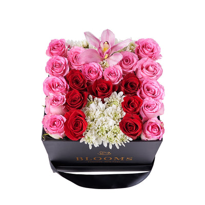 M is for Mom Floral Arrangement, gift baskets, floral gifts, mother’s day gifts. Blooms America Delivery