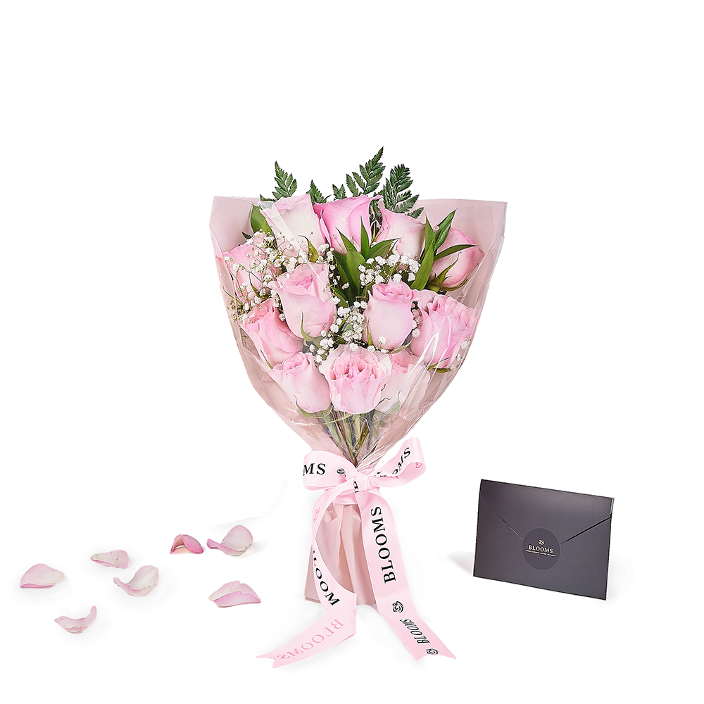 Mother's Day 12 Stem Pink Rose Bouquet with Box, rose gift, rose, mothers day gift, mothers day, America delivery