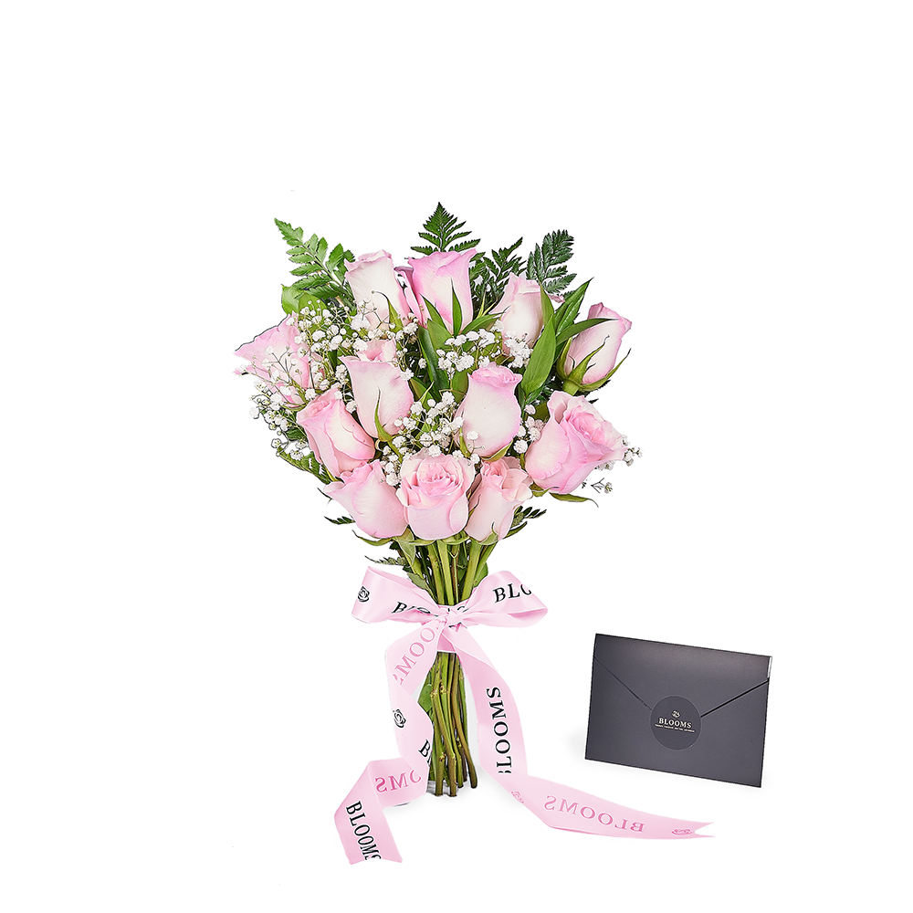 Mother's Day 12 Stem Pink Rose Bouquet with Box, rose gift, rose, mothers day gift, mothers day, America delivery