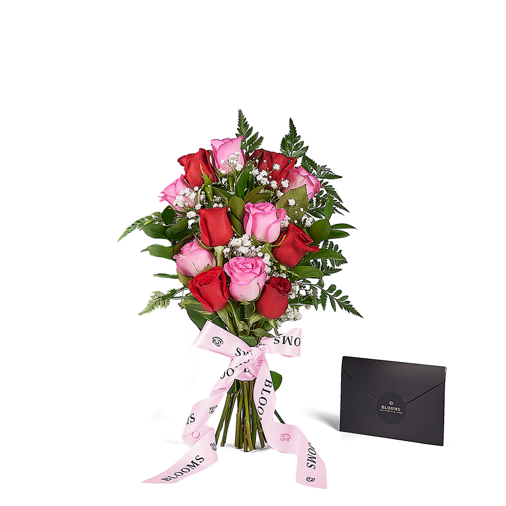 Mother’s Day 12 Stem Red & Pink Bouquet, rose gift, rose, mothers day gift, mothers day, America delivery