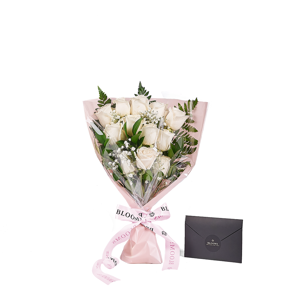 Mother’s Day Dozen White Rose Bouquet, mothers day gift, mothers day, rose gift, rose, America delivery