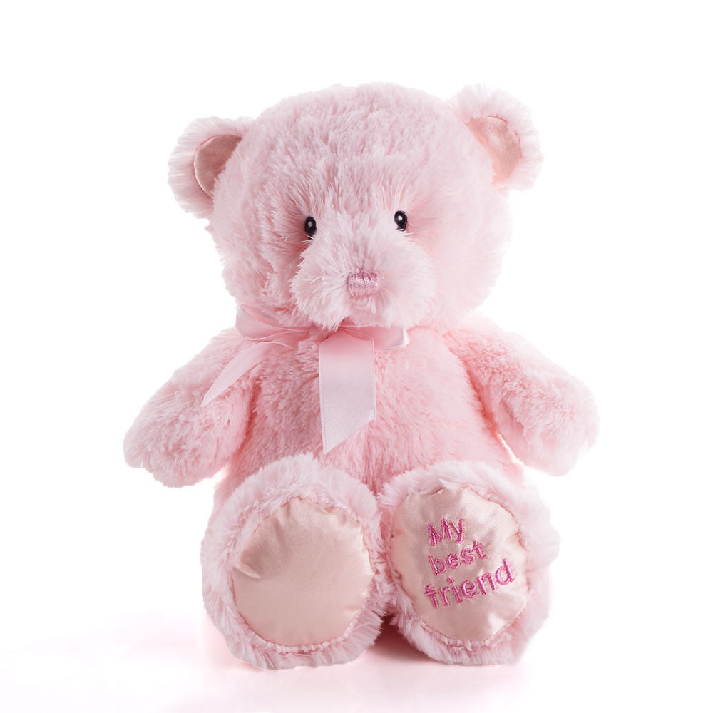 Pink Best Friend Baby Plush Bear, Baby Toys, Baby Gifts, Baby Plushies, Plushie Gifts, America Blooms  Delivery