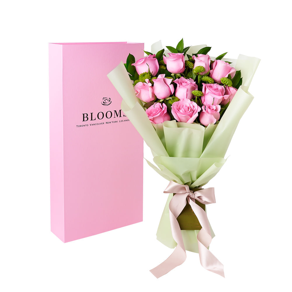 Pink Mixed Rose &amp; Daisy Bouquet with Box, rose gift baskets, gourmet gifts, gifts, roses. America Blooms Delivery