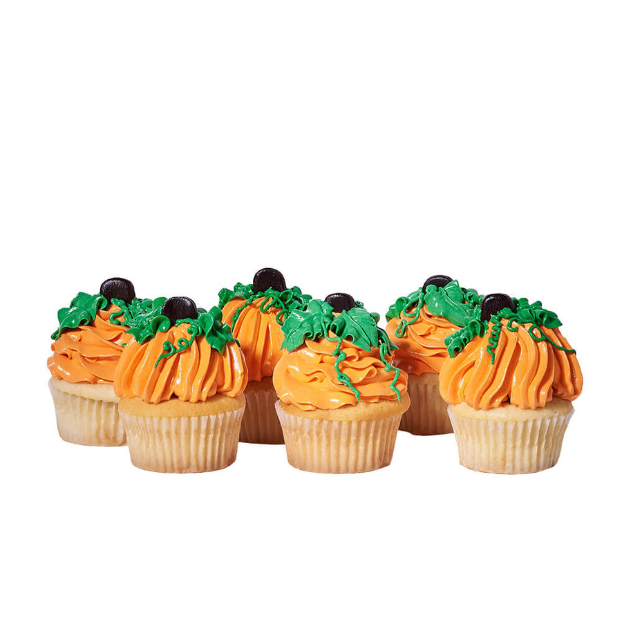 Pumpkin Spice Cupcakes, gourmet gift, gourmet, baked goods gift, baked goods, bakery gift, bakery, seasonal gift, seasonal.America Blooms-America Blooms Delivery