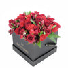 Red Radiance Hat Box - Red Rose Blooms America Delivery