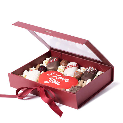 The Valentine’s Day Sweet Treat Gift Box, Valentine's Day gifts, treat box. Blooms America Delivery