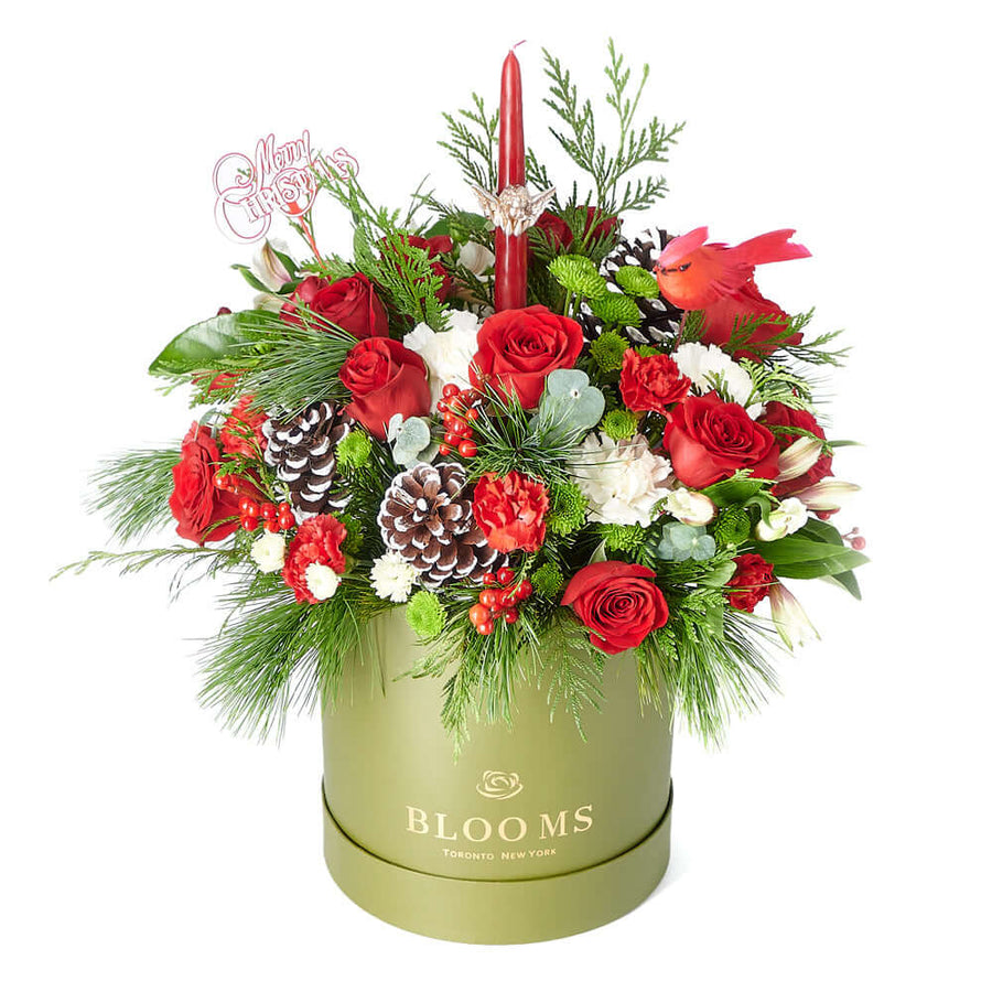 Mix Floral Arrangement,  Floral Arrangement,  holiday,  christmas,  Floral Gift,  Floral Gift Box,  Set 23993-2021, holiday flower box delivery, delivery flower box, christmas box America, America christmas box, America Blooms Delivery