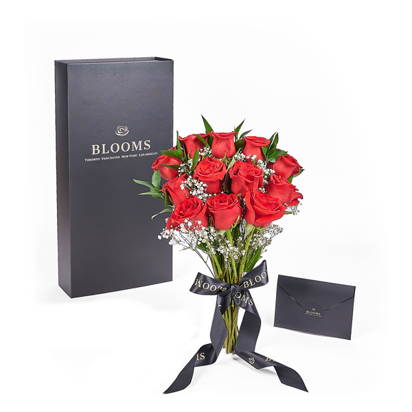 Rose Gifts | Valentines Day 12 Stem Red Rose Bouquet With Designer