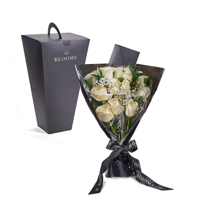 Valentine's Day 12 Stem White Rose Bouquet, America Same Day Flower Delivery, Valentine's Day gifts, roses