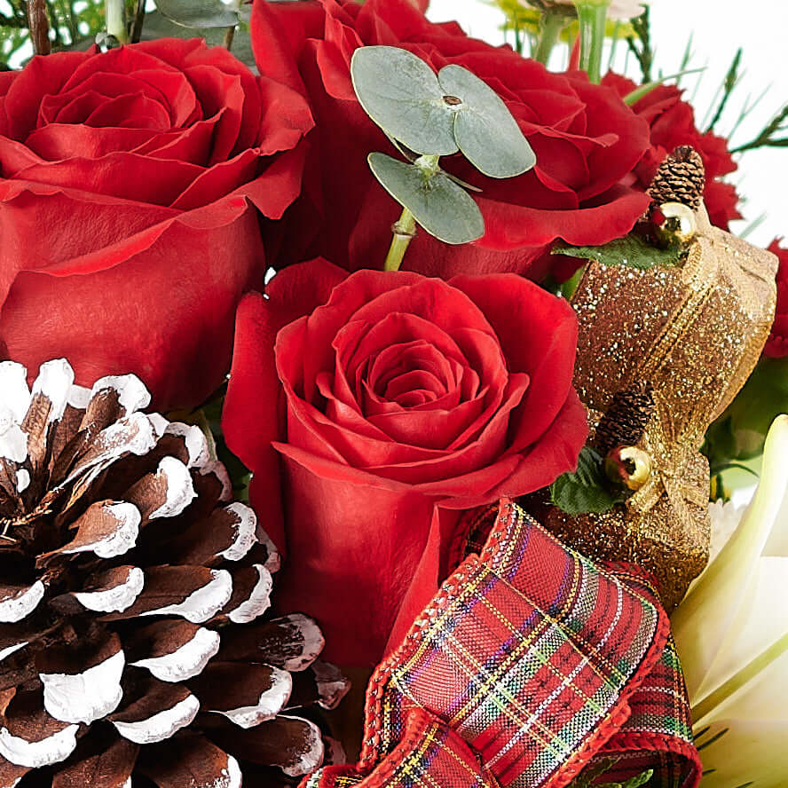 Mixed flower arrangement, holiday,  christmas, Mixed Floral Arrangement,  Floral Arrangement,  Floral Gift, Blooms America- Blooms America Delivery