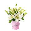 Wondrous Cream Lily Hat Box America Blooms Delivery