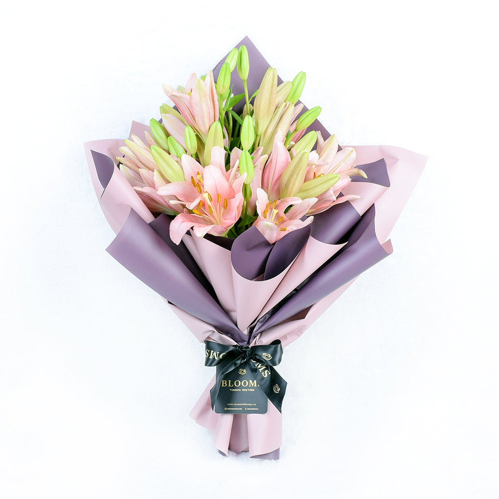 Berry Crush Lily Bouquet, from America Blooms - Same Day America Delivery.