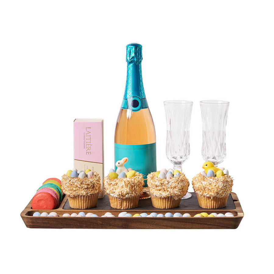 Bubbly Easter Cupcake Gift, champagne gift, champagne, sparkling wine gift, sparkling wine, cupcake gift, cupcake . America Blooms- America Blooms Delivery