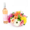 Celebrating Her Flowers & Wine Gift, Champagne Gift Set from America Blooms - America Delivery.