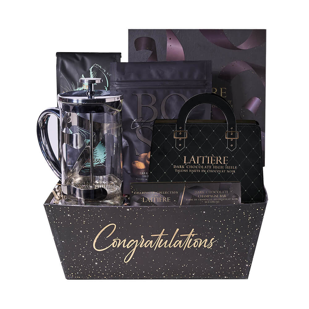 Graduation Coffee Delight Gift Tray – how the gift is presented