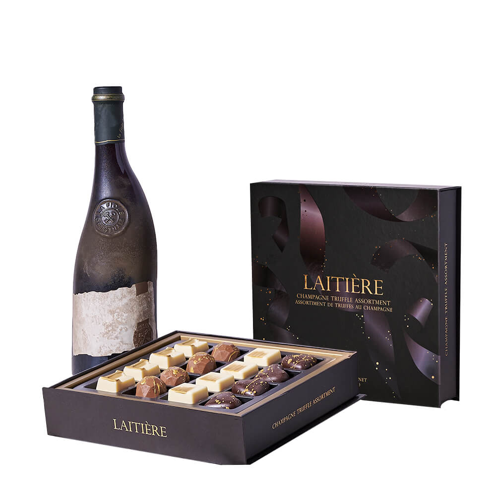 Graduate Wine and Chocolate Basket – how the gift is presented