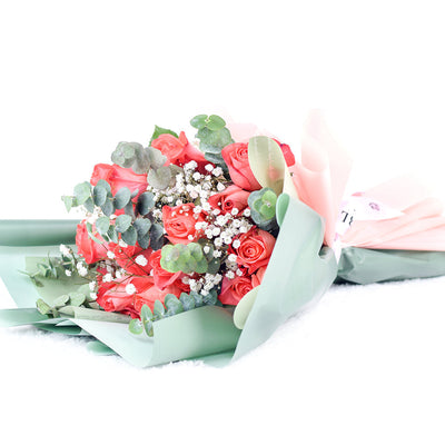 Coral Rose Dream Bouquet, floral gift baskets, gift baskets, flower bouquets. America Blooms - America Blooms Delivery