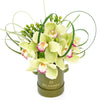 Delicate Pastel Orchid Floral Gift - Orchid Hat Box - America Delivery