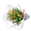 Multi-coloured tulip bouquet. America Delivery.