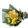 Floral Sunrise Mixed Bouquet & Champagne, Mixed flower bouquet and Champagne from America Blooms -  America Delivery.