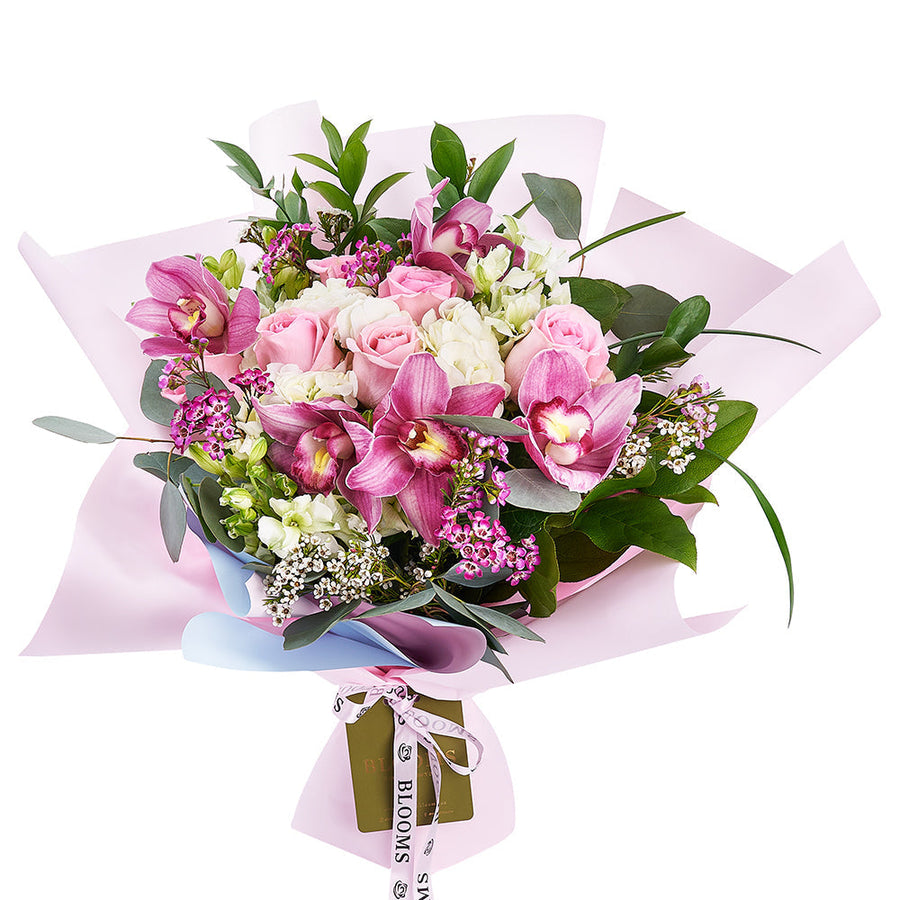 Graceful Pink Hydrangea Bouquet – Mixed Bouquets– America Bloomsdelivery