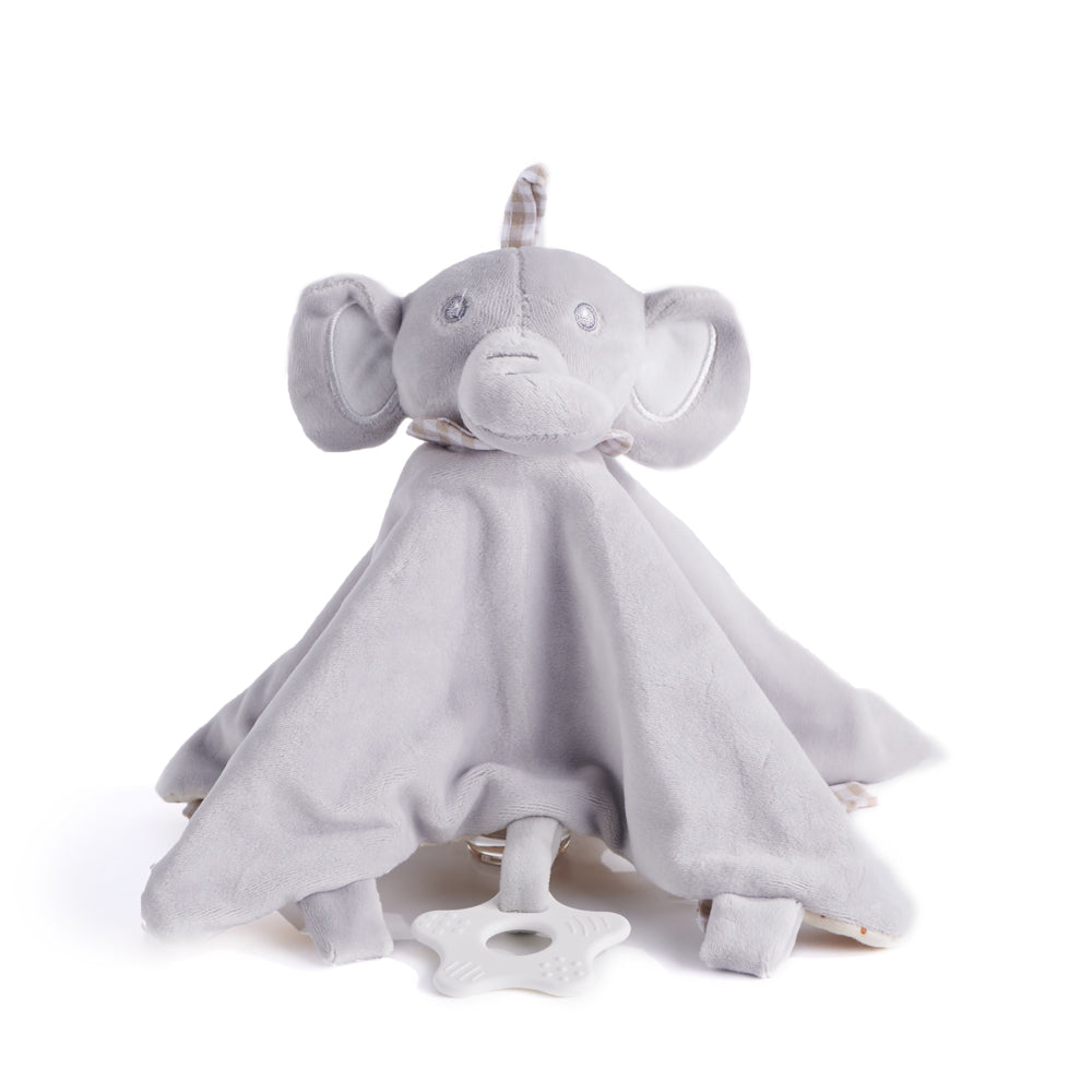 Grey Plush Elephant Blanket - Blooms America - Baby Gifts delivery, plush toy, baby toy, teething toy, stuffed animal toy